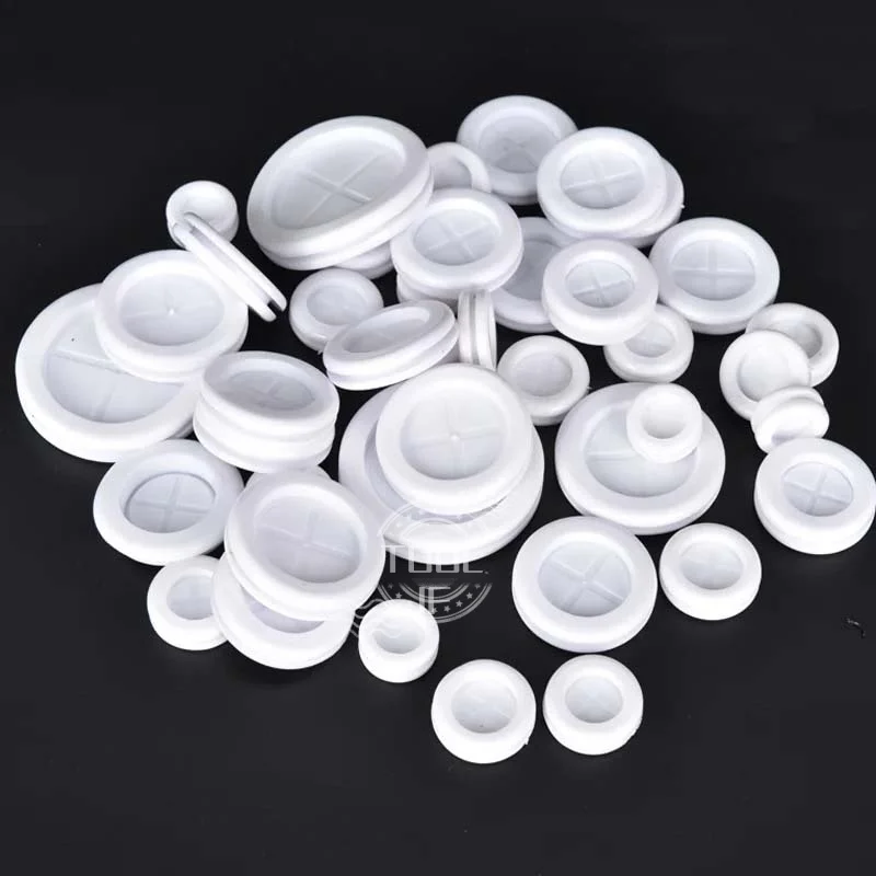 

1/2/5/10pcs White Rubber Grommets – Wire Protector Sealing Dustproof Hole Plug O-Rings Panel Cutout 16mm-130mm