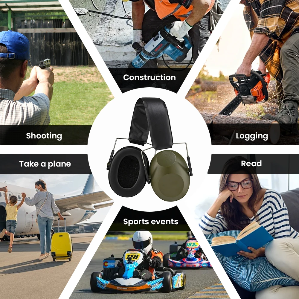 Anti-Noise EarPlugs Tactical Hunting Folding Ear Defenders Ear Protector EarMuff Hearing Protection Soundproof for Shooting