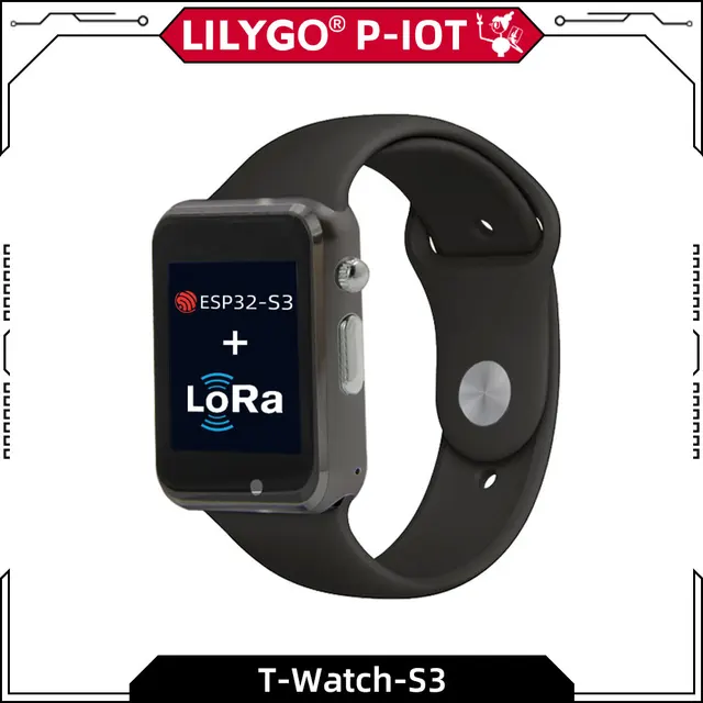 LILYGO® T-Watch-S3 ESP32-S3 LoRa zegarek zintegrowany WIFI Bluetooth LoRa Sensor Mic silnik wibracyjny programowalny dotykalny