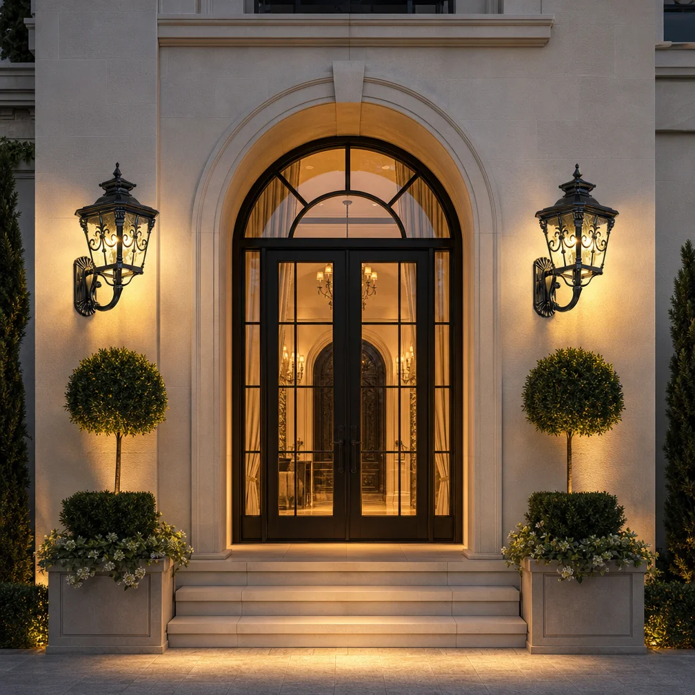 Outdoor Wall Sconce IP65 Waterproof Vintage LED Exterior Wall Lamp 7/9/11 Inches 110-240V for Villa Gates Courtyard Fence Garden