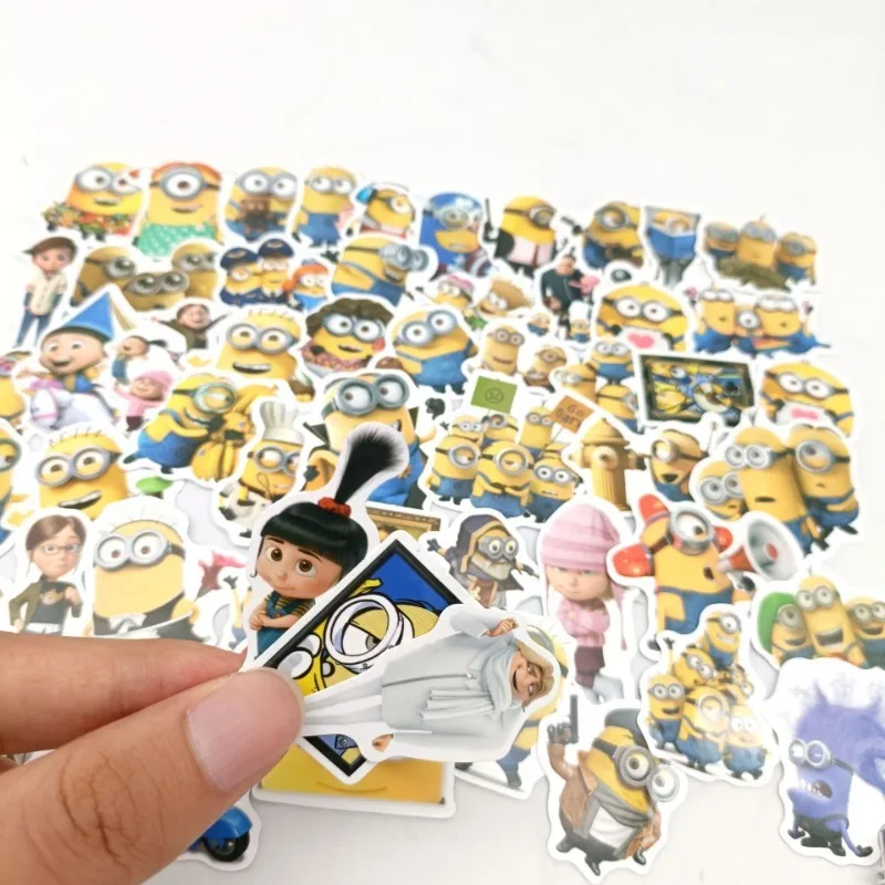 60pcs Minions Classic Stickers Anime Characters Wardrobe Laptop Luggage Personalized DIY Graffiti Stickers Waterproof Stickers