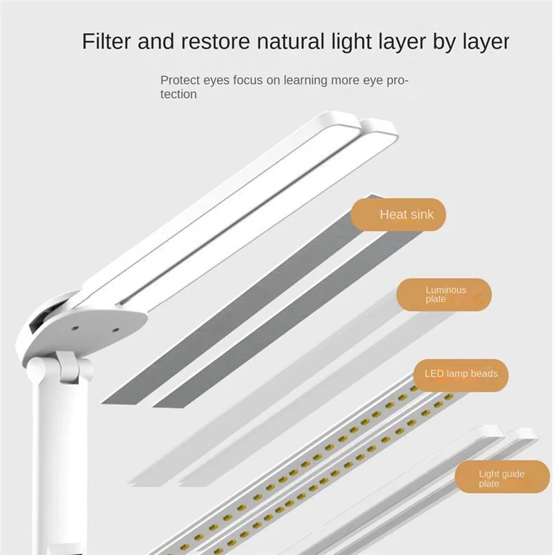 

AF95-40LED Personality Simple Reading Table Lamp Rechargeable Bedside Lamp 3200Mah For Study