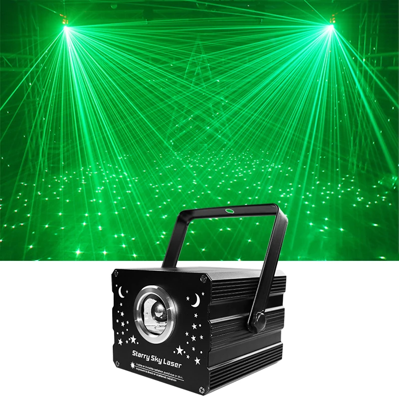 Full Color Sky Star DJ Lazer Feixe, Girar Scanner, Disco Laser Luz, Entretenimento em casa, Festa KTV Show, Bom Efeito