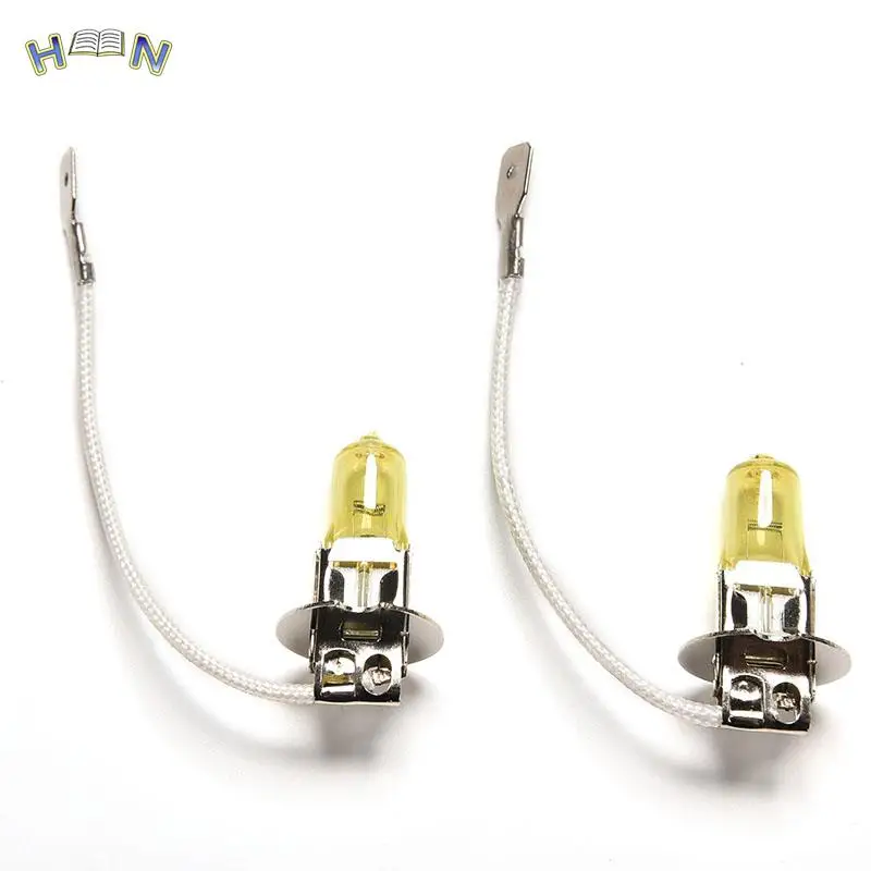 JETTING 2pcs/lot High Quality H3 Light Bulbs Halogen Xenon H3 12V 55W Golden Yellow Fog Factory Price Car Styling Parking