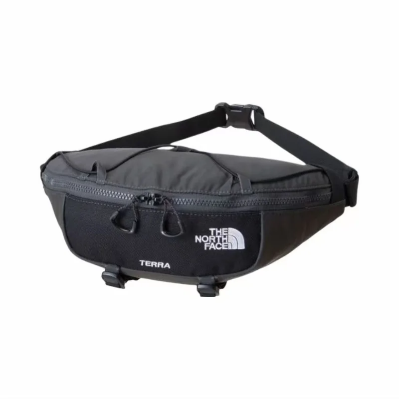 THE NORTH FACE 3L TNF Logo Full Zip Waist Bag Fanny Pack Recycled Nylon Black Unisex Outdoor Hiking Travel