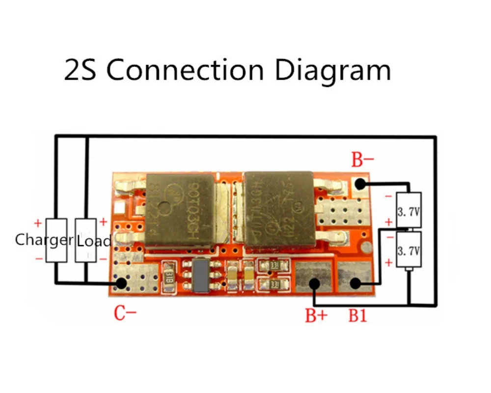 10A 1S 2S 4.2V PCB PCM Caricabatterie Modulo di ricarica 18650 Li-ion Lipo BMS Circuito di protezione della batteria al litio