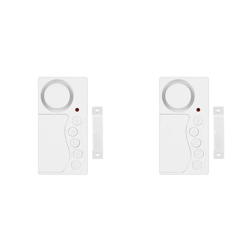 AA84 2X Door Opening Sensor Wireless Time Delay Door Alarm Door Sensor Door And Window Security Alarm Home Security