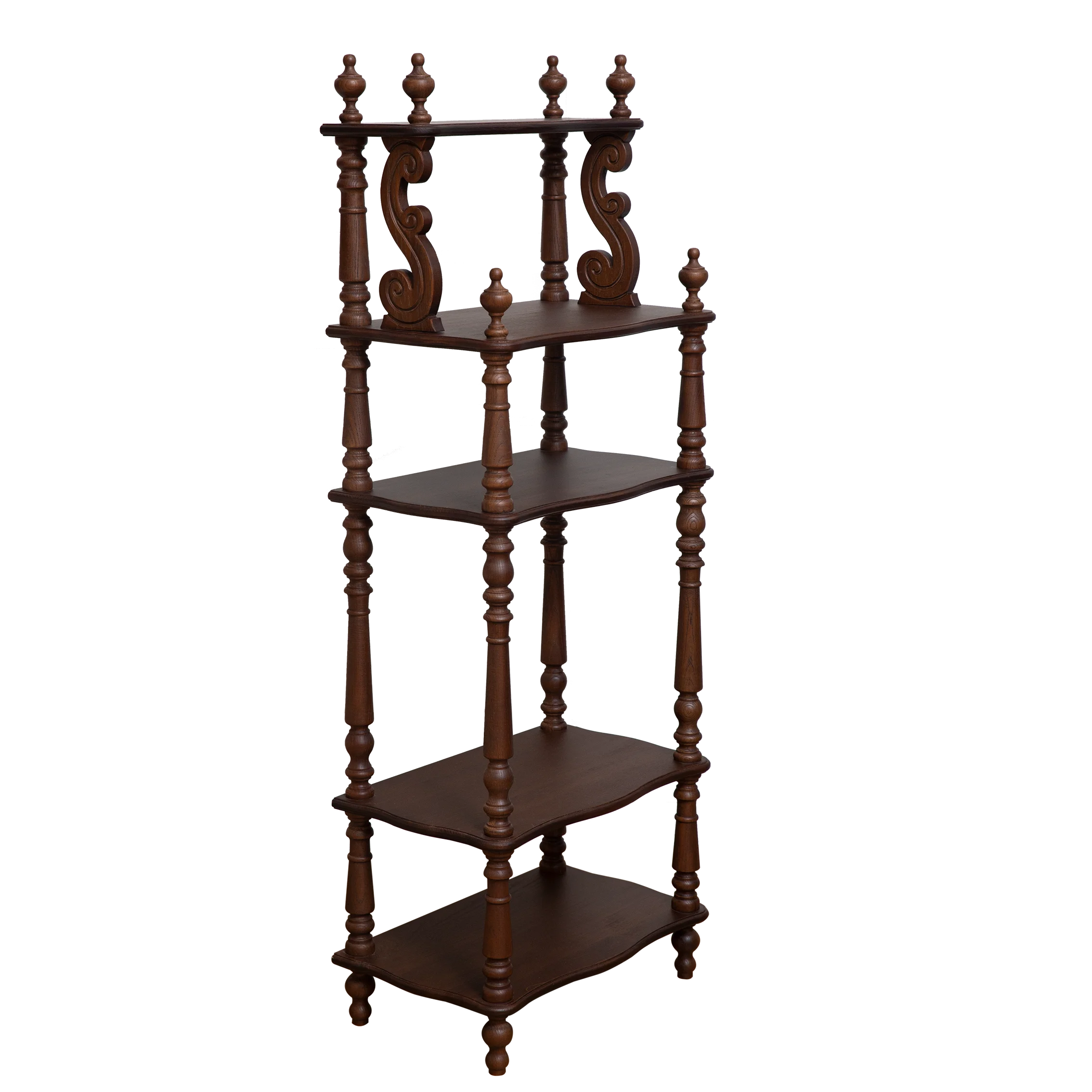 Retro Solid Wood Storage Rack Multi-layer Shelf Dishes Document Bookshelf Home Living Room Bedroom Display Rack