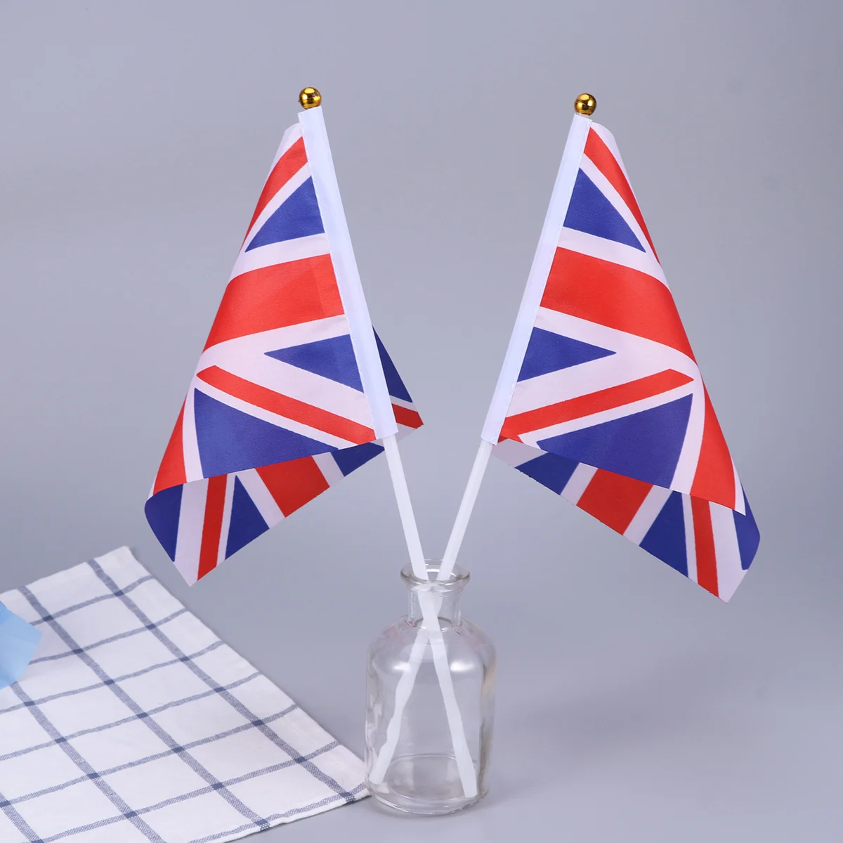 20pcs Hand Held Flags Small Uk Stick Flag Polyester Portable For Party Garden Festival Sports Parade Desk