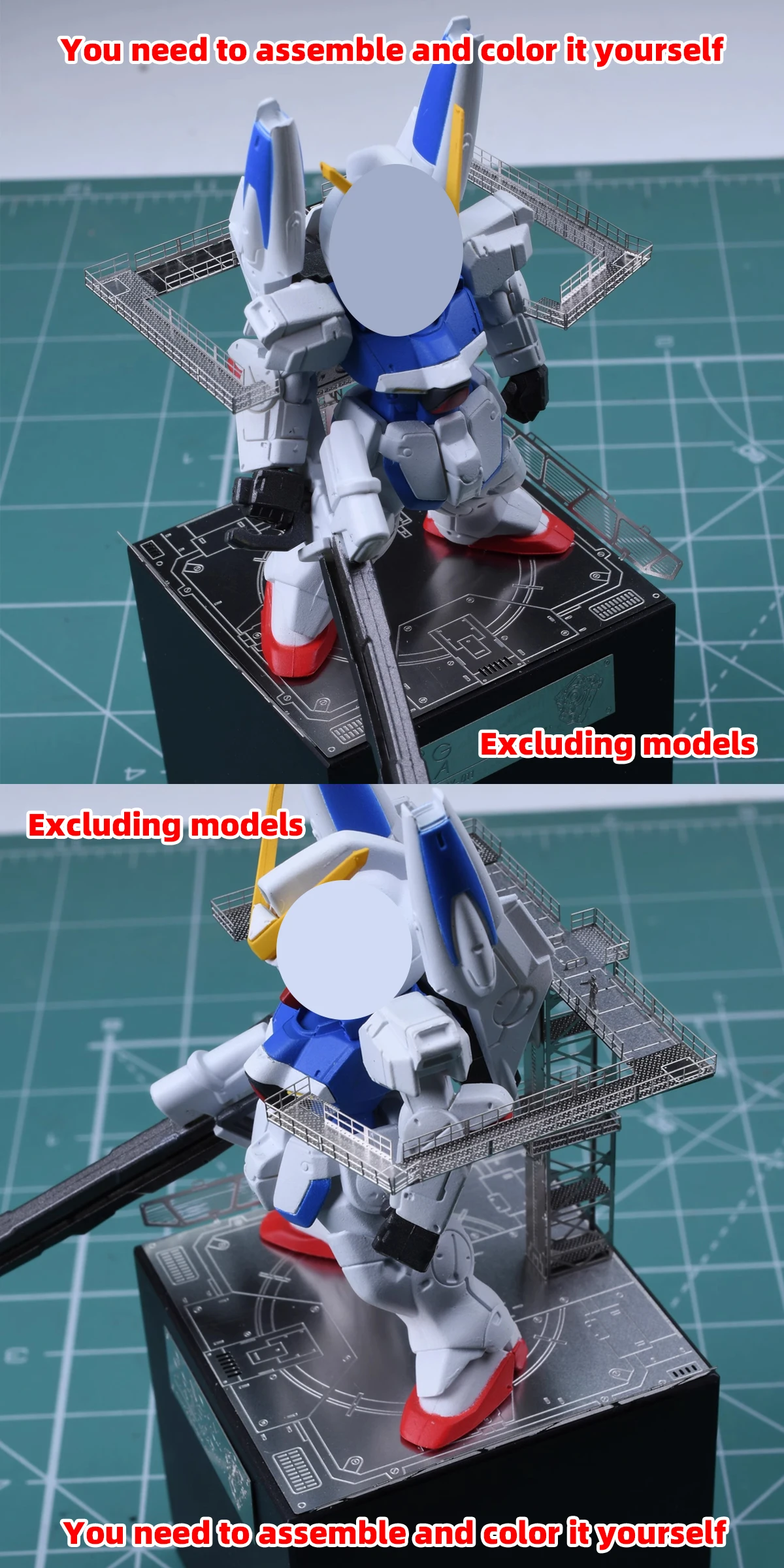 1/144 Photo Eatch PE Maßstabsmodellbausatz Wartungsplattform Ausstellungssockel Hobby-Action-Basis Hobby-Ständer Zubehör Figur HG RG BB – Detail 5