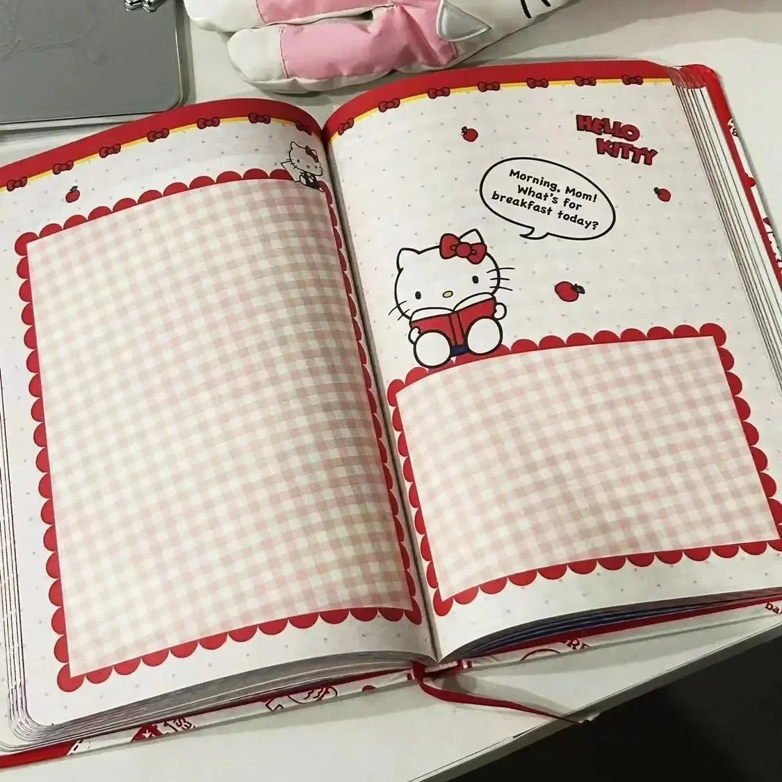 Imagem -02 - Sanrio Hello Kitty Color Page Notebook para Meninas Coração Alto Valor Desenhos Animados Bonito Casca Dura Livro de Mão Papelaria Estudante