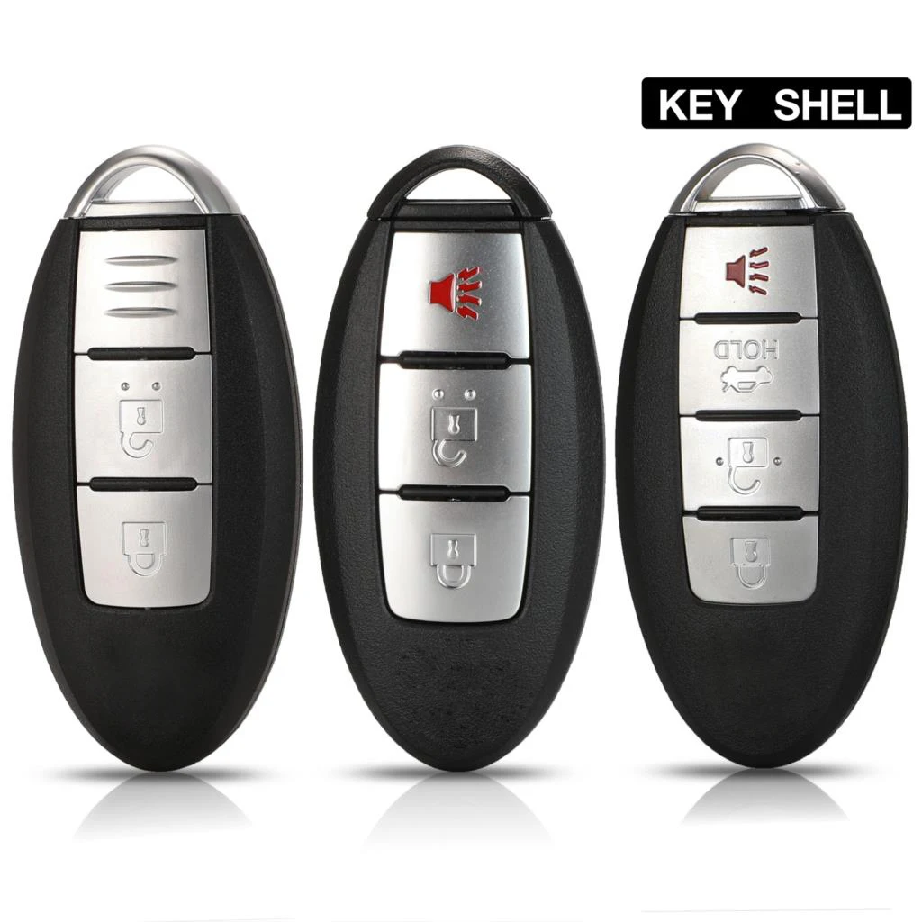 

jingyuqin Smart CardRemote Key Shell Case For Nissan Sunny ALTIMA MAXIMA Murano Versa Teana Sentra Rogue 2 3 4 Buttons