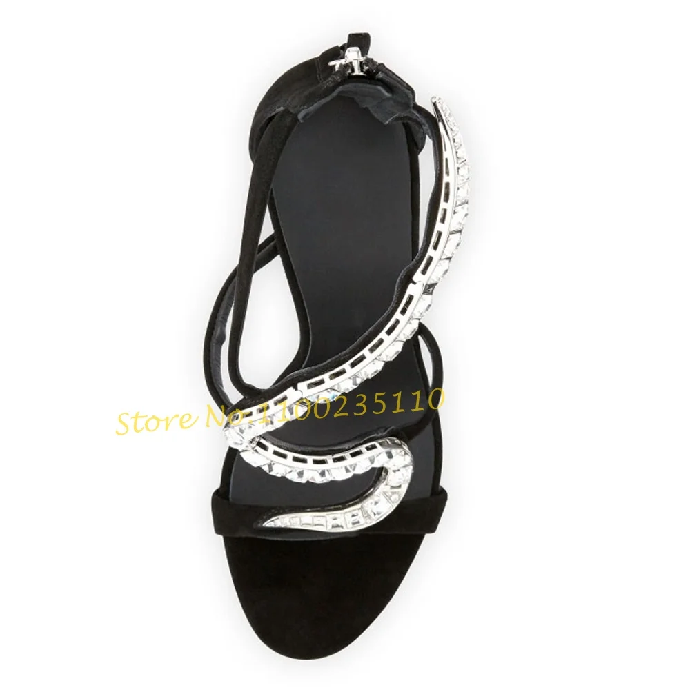 Strapy Suede Sandals Cross Strap 2022 Summer Shoes Women Black Party Covered Sandals New Arrival Thin High Heel Casual Sandals