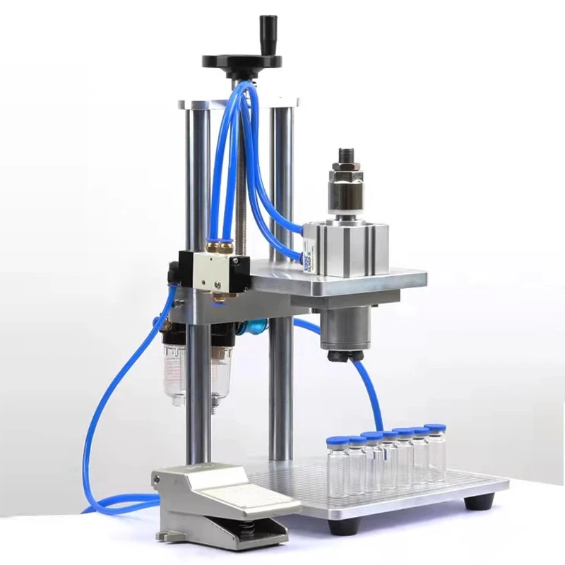 YT-80ZX Flacon pneumatische rolmachine, Afdekmachine, Automatische sluitmachine, Farmaceutische aluminium plastic dopafdichting