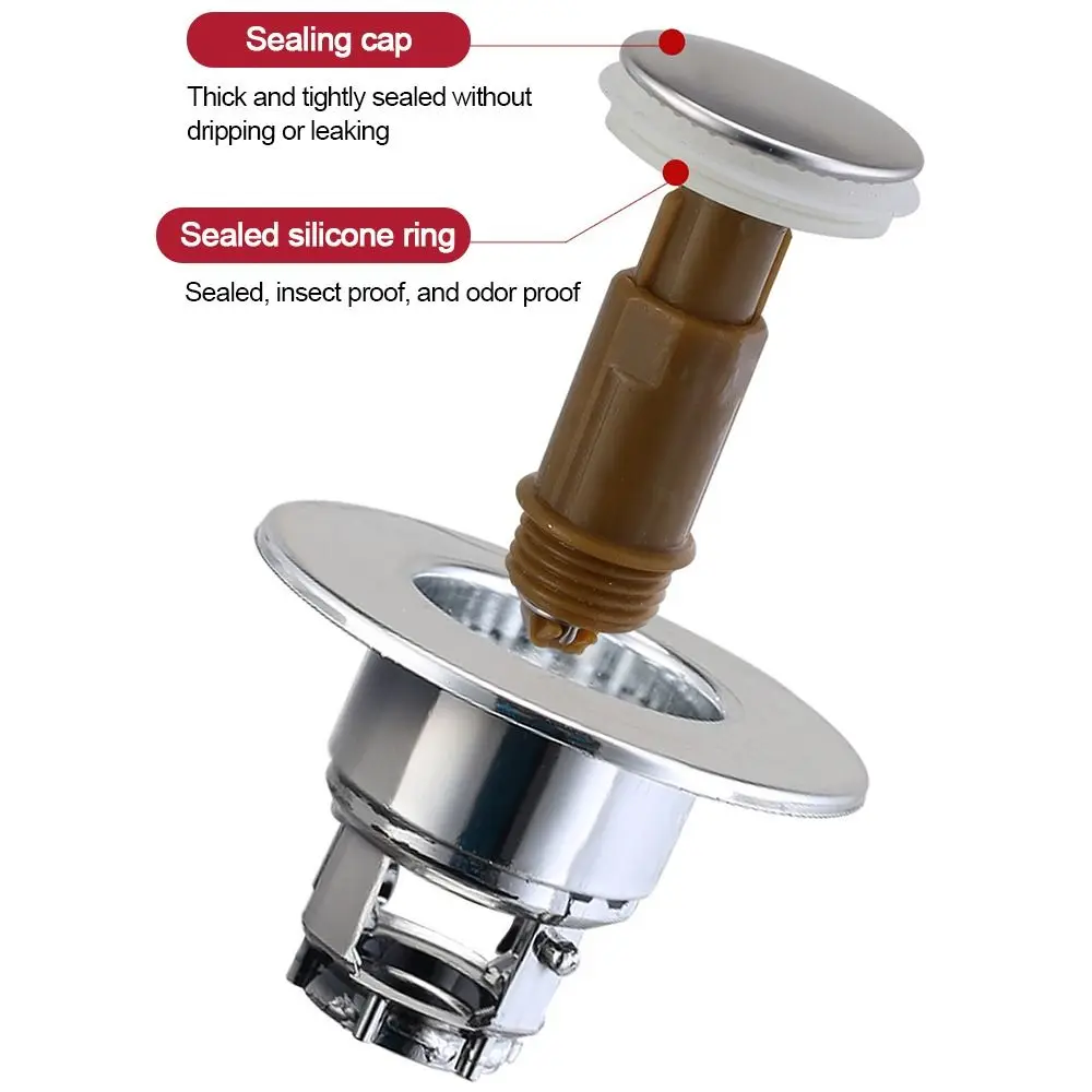 

Пластиковый сливной фильтр для пола, сетчатый противозасоряющийся ловушка для волос, всплывающий сливной фильтр, многофункциональная уплотнительная крышка, умывальник, отскакивающий сердечник