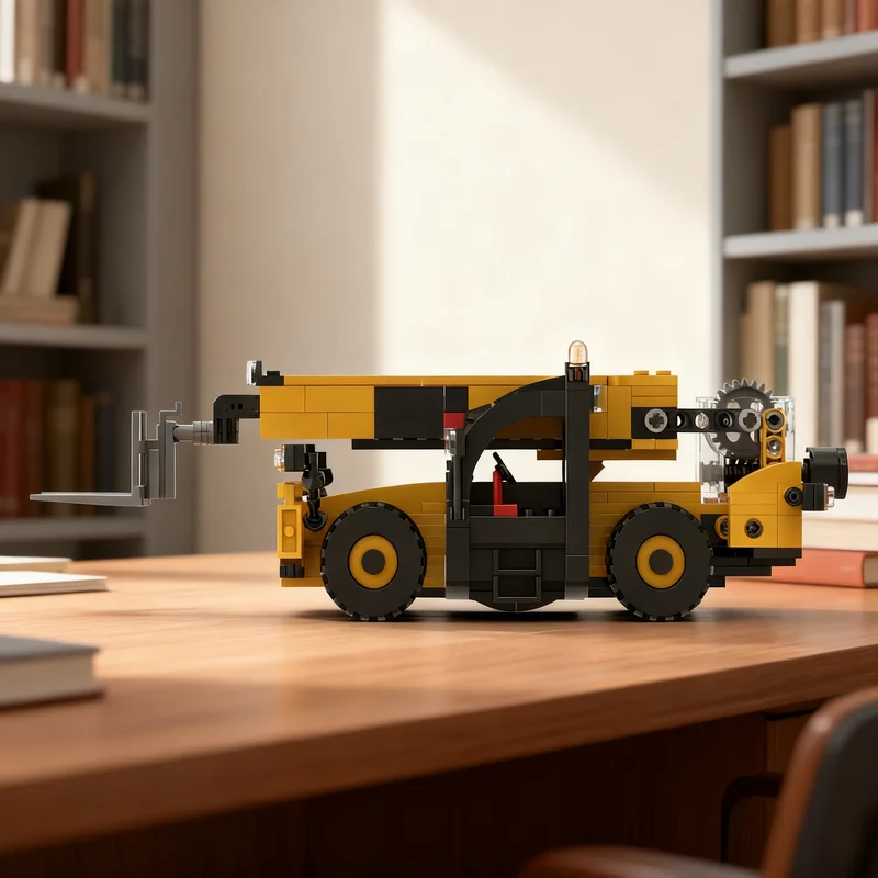 307pcs MOC City Caterpillar Telehandler Model Building Blocks Christmas Gift Toy Idea Creative Birthday 3D Education Display
