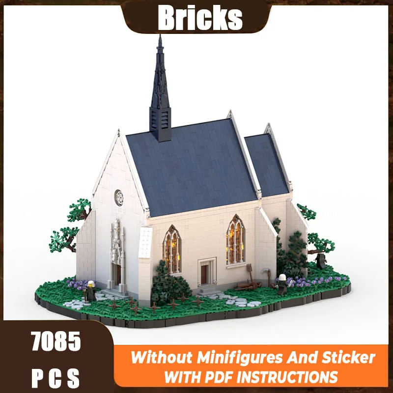 

New MOC Building Block Model Architecture Gothic Church Modular Children's Toy Gift DIY Assembly Set
