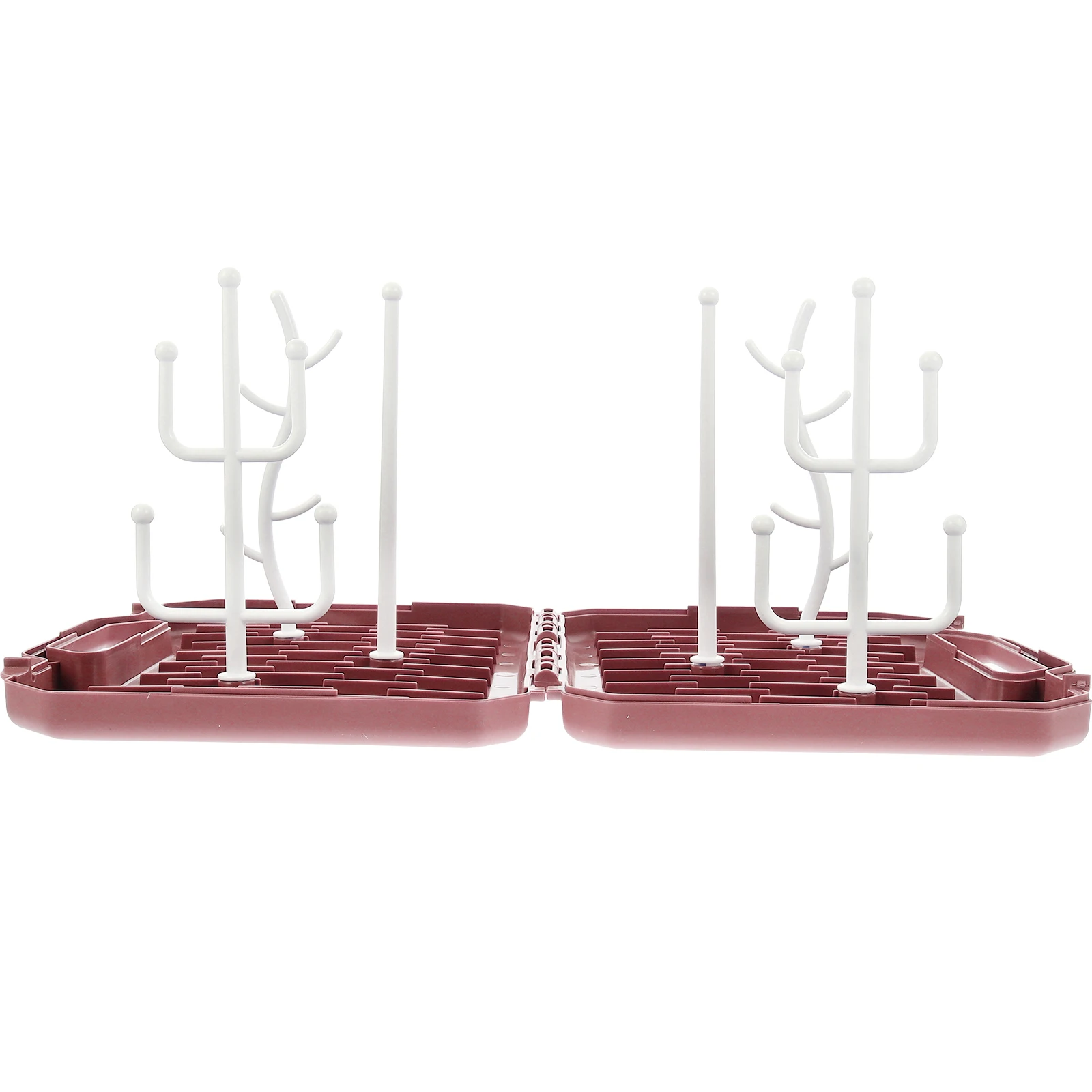 

Baby Bottle Drying Rack Pink Portable Pp Stand Lightweight Multi Function Accessories Dry Case Water Storage Holder
