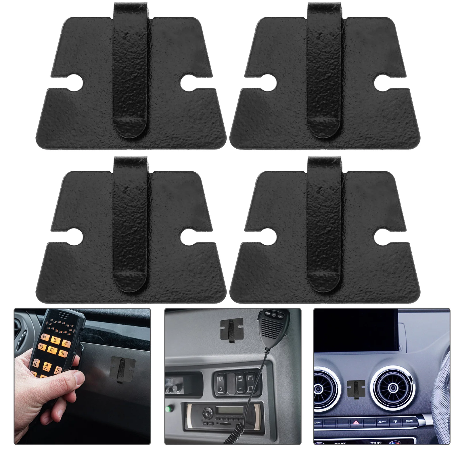 

4pcs Metal Microphone Holder Car Radio Strong Load bearing Tripod Hook IC2720H IC2820HTM241 DR635 Portable Multifunctional