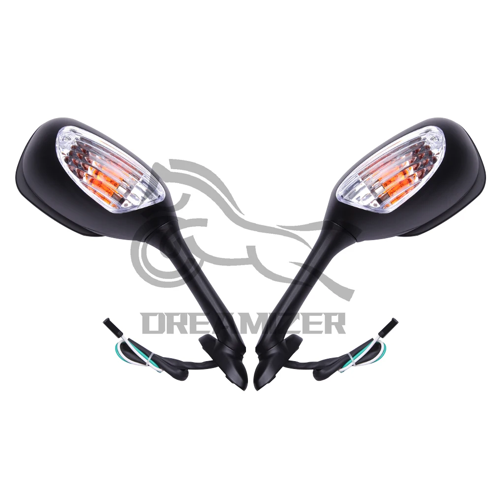 Motorcycle LED / BULB Turn Signal Reaview Rear View Side Mirrors For Suzuki GSXR 600 750 GSX-R600 GSXR1000 Motorbike Light