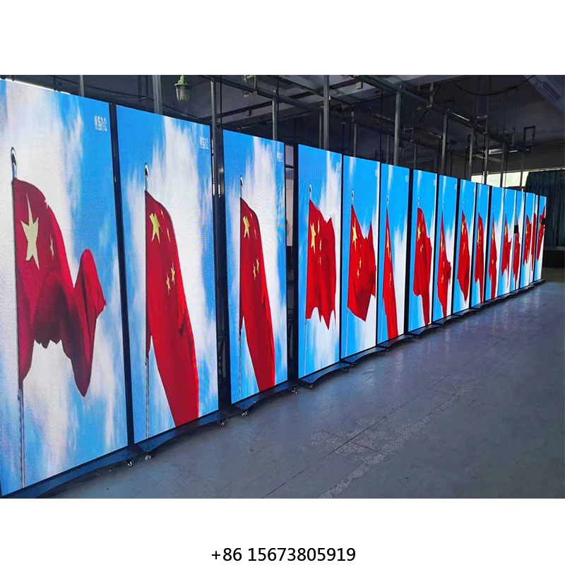 

Movable Led-advertising-screen Digital Signage Advertising Screen Battery Powered Floor Standing Poster Led Screen