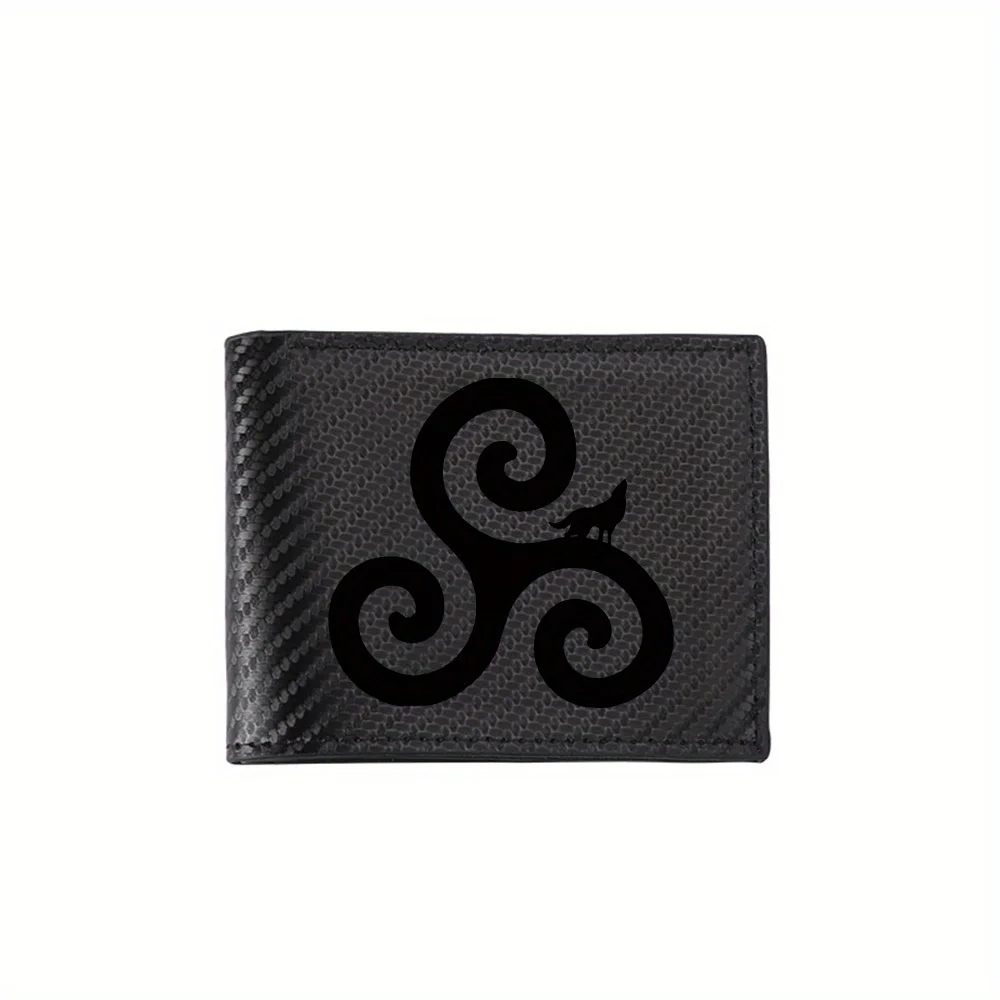 Dark Background Black Shade Texture Men's Wallets Simple Business Modern Stylish Printing Design Gifts For Father Boyfriend Chri