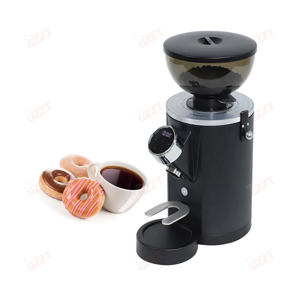 Professional 60mm Stainless Steel Flat Burr Coffee Grinder, Electric Stepless Espresso Bean Grinder for Cafe and Hotel Use