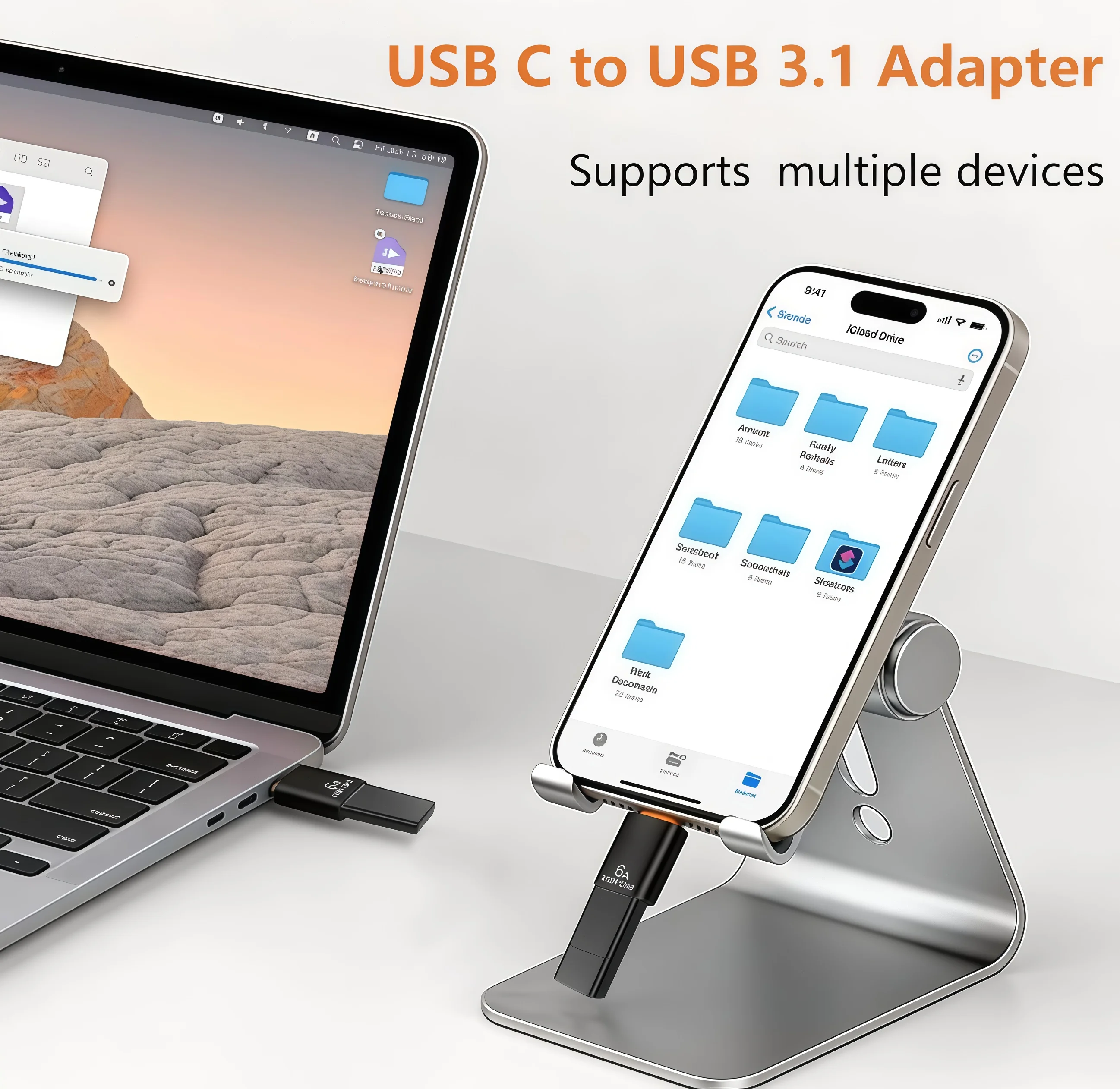 12-Pack 10Gbps/120W USB C to USB Adapter & C Male to 3.1 Female Charger