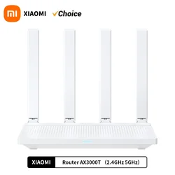 2024 NEW Original Xiaomi AX3000T Router 2.4GHz 5GHz 1.3GHz CPU 2X2 160MHz WAN LAN LED NFC Connection for Home Office Games Mi