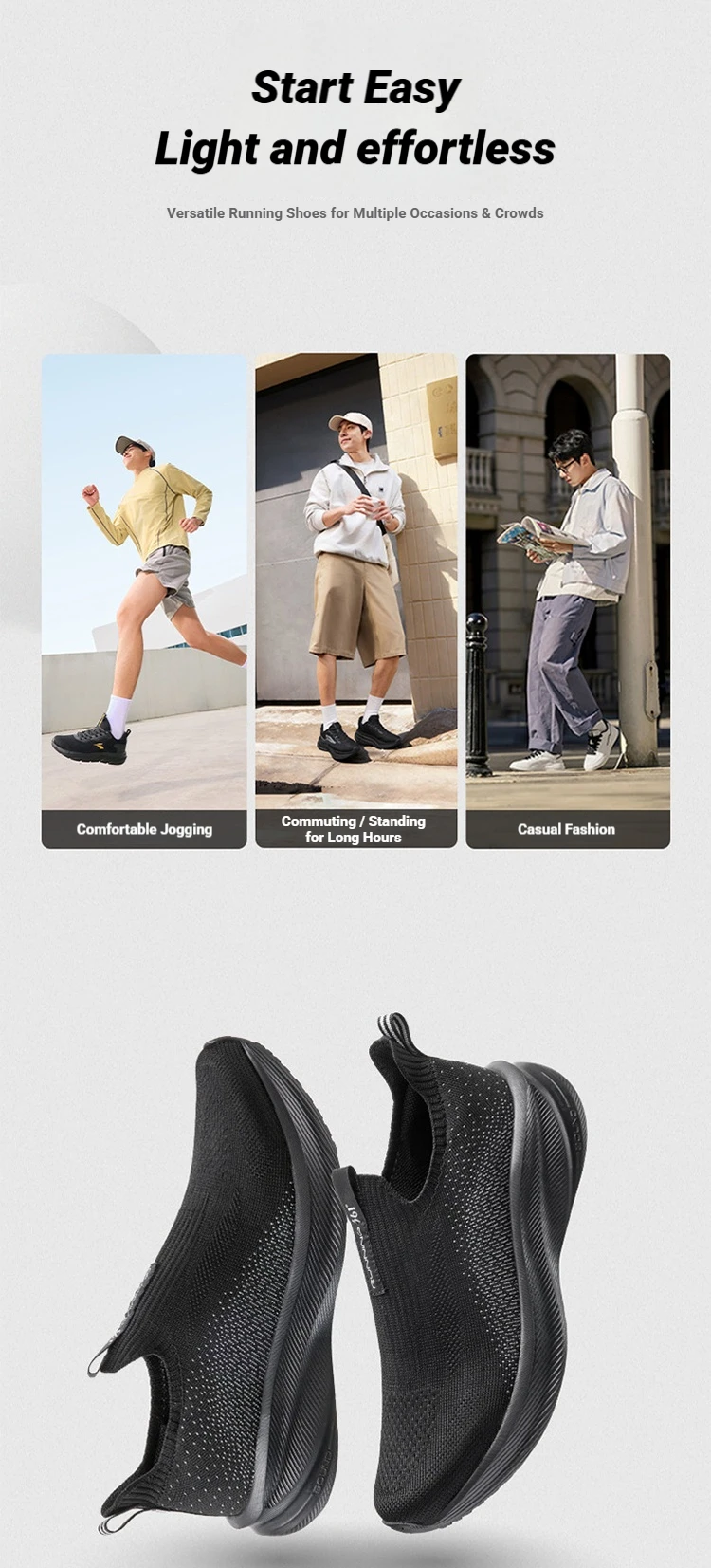 361 Degrees Fengye 5.0 Slip-On Daily Running Shoes Langlebige, stabile, leichte, elastische, atmungsaktive Herren-Sneaker 672632242 – Detail 4
