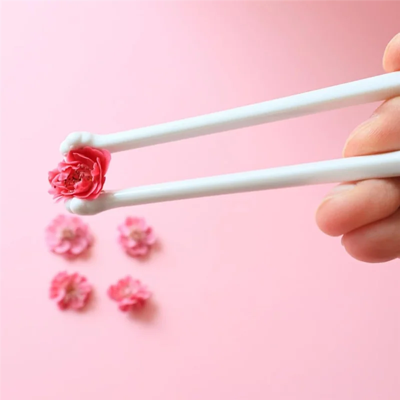 

AT19-Lightweights Grip Chopsticks Reusable Non-Slip Pink Chopsticks Fun Gifts For Cat Lovers Reusable Non-Slip Meowgicchopsticks