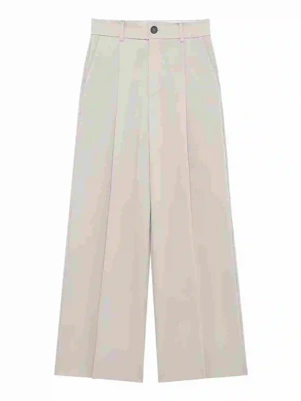 봄 신상 여성용 하이웨이스트 심플 캐주얼 플리츠 팬츠 TRF 우아하고 패셔너블한 여성용 반바지 아우터웨어