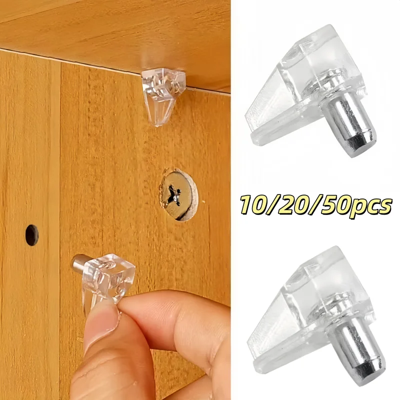 10/20/50pcs of transparent support nails layer board support brackets right angle glass brackets suitable for cabinets wardrobes