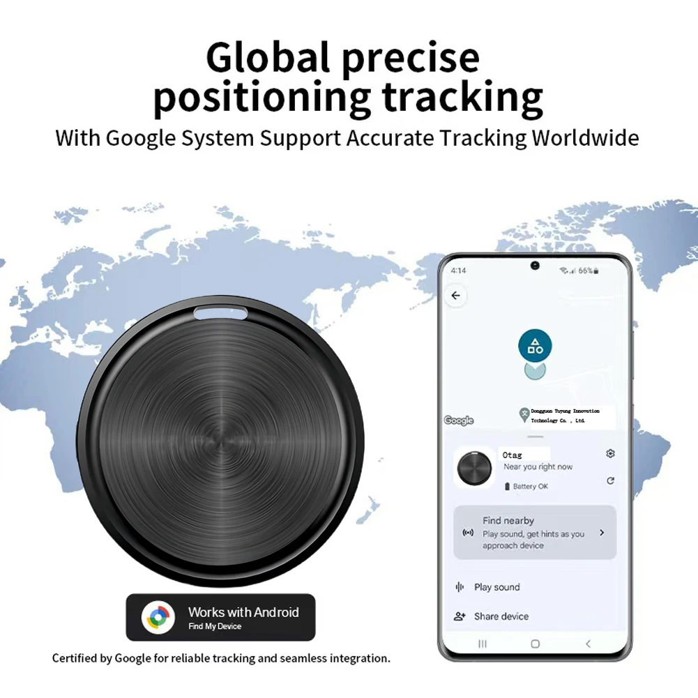 Bluetooth GPS-трекер для Android Smart Tag работает с Google Find My App Key Finder Анти-потерянный локатор предметов для автомобиля Детская сумка для домашних животных