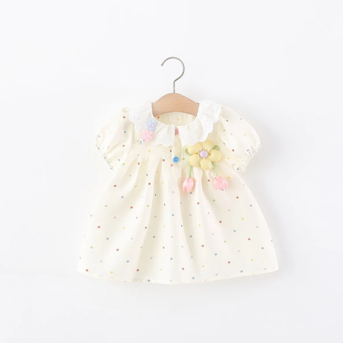 Sweet And Cute Baby Girl Dress Summer New Short Sleeved Princess Dress Girls' Daily Casual Wear For Going Out Children's Dress