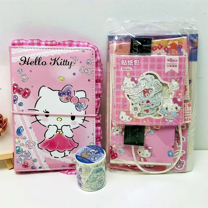 Imagem -03 - Sanliou-hello Kitty Loose Leaf Hand Ledger Grupo Diário dos Desenhos Animados Kawaii com Decoração de Mão Ledger para Estudante Alta Aparência