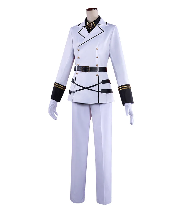 Anime Seraph of The End Hyakuya Mikaela Cosplay Costume Hyakuya Mikaela Suit Uniform Halloween Party Role Play Outfit for Men view 2