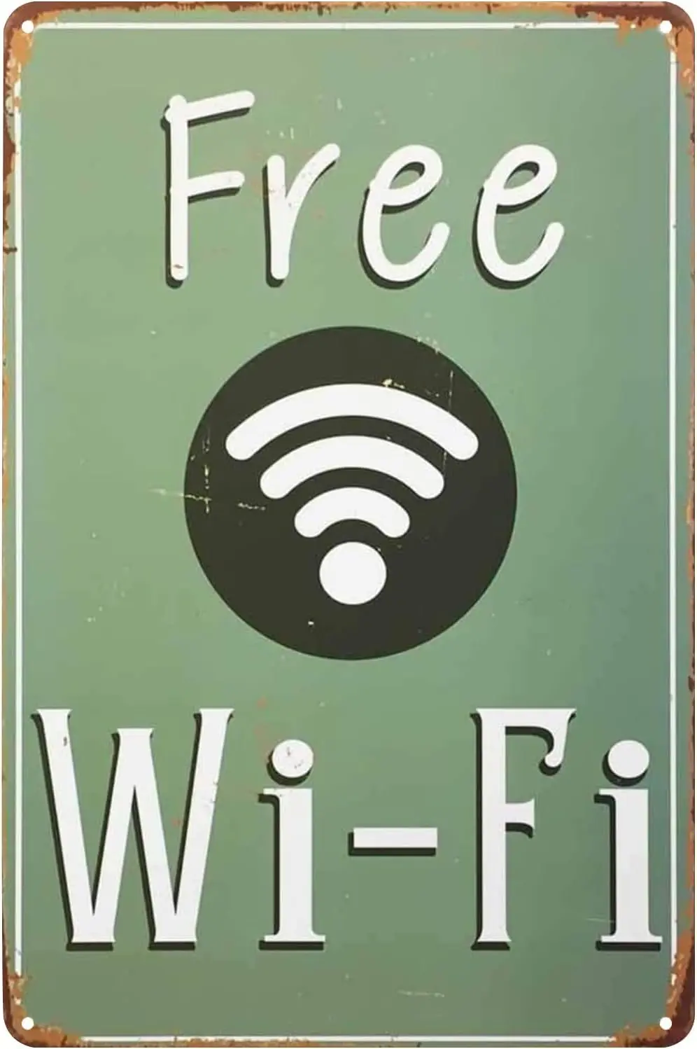 WiFi Tin Sign Vintage Metal Signs Wall Art Decor Plaque for Home Cafes Bars Pubs Shop 8x12 Inch sign