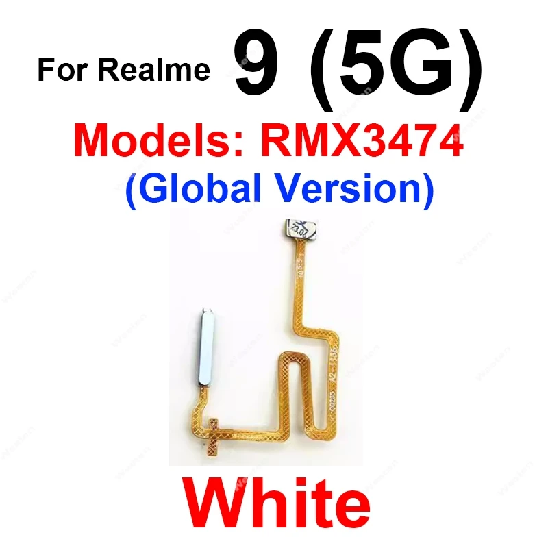 ل Realme 9 5G Speed 9 SE 9i بصمة الاستشعار فليكس كابل زر الطاقة الاستشعار بصمة المنزل اللمس الاستشعار فليكس الشريط