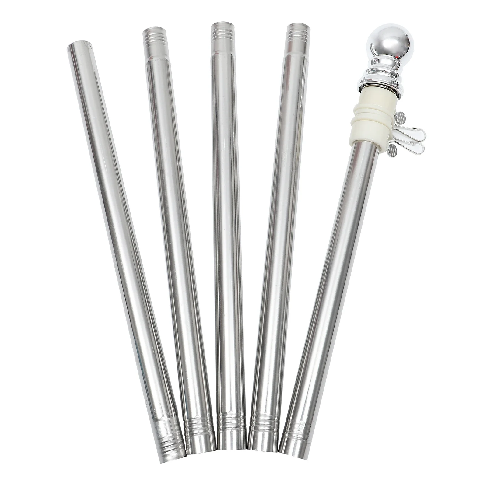 

1 set 1 Set Stainless Steel Flag Pole Kit Detachable For Yard Garden Anti-Winding Rotating Flagpole Outdoor Rustproof Holder