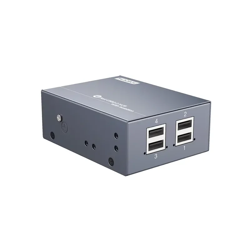 3KV Isolated Industrial USB Hub 4 Ports AT-4A20M3 Supports 9-24V DC Input ESD Protection Class 3 for Harsh Environments