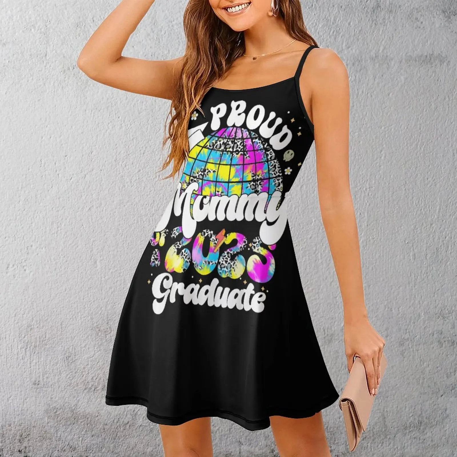 

Proud Mommy Graduate 2023 Top Quality Exotic Woman's Gown Women's Sling Dress Humor Graphic Clubs Strappy Dress