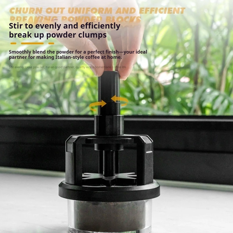 Coffee Needle Dispenser Rotary Magnetic Stirrer 51/58mm Adjustable Height Powder Disperser Espresso Needle Espresso Accessory