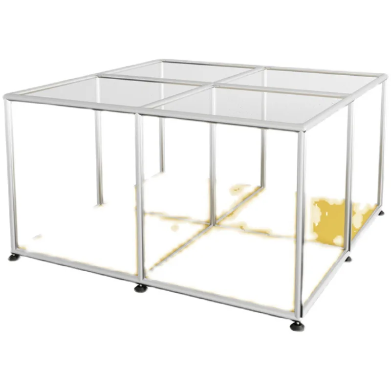 

Coffee table glass simple living room square personalized coffee table small apartment modern combination stainless steel