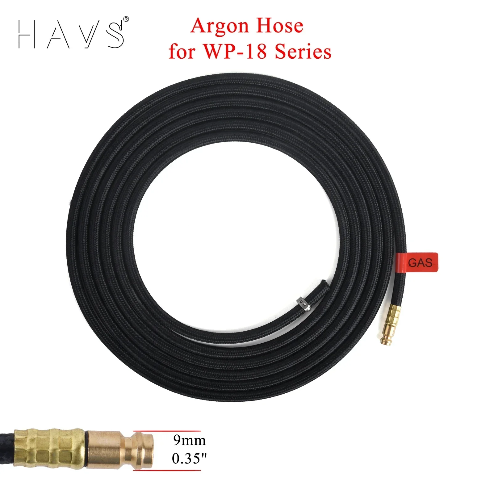 

3.8m(12.5ft)/7.6m(25ft) TIG Torch Argon-Cooled Hose for WP18 Series Quick Connector