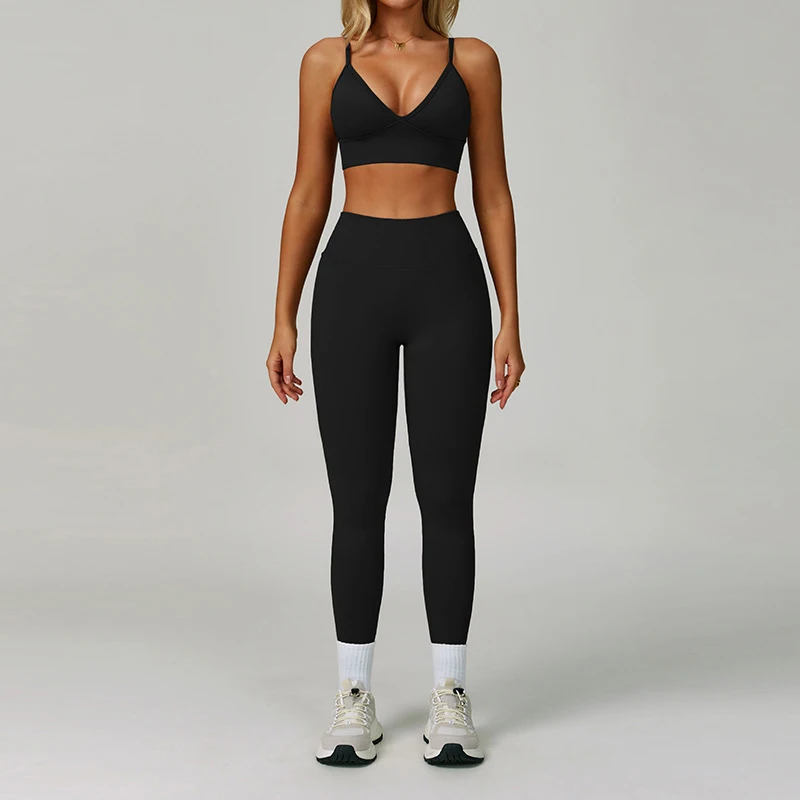 2/3PCS Yoga Set Women Gym Clothes Seamless Yoga Suits Sportswear Women's Fitness Set Sports Bra Gym Leggings Yoga Jacket Female