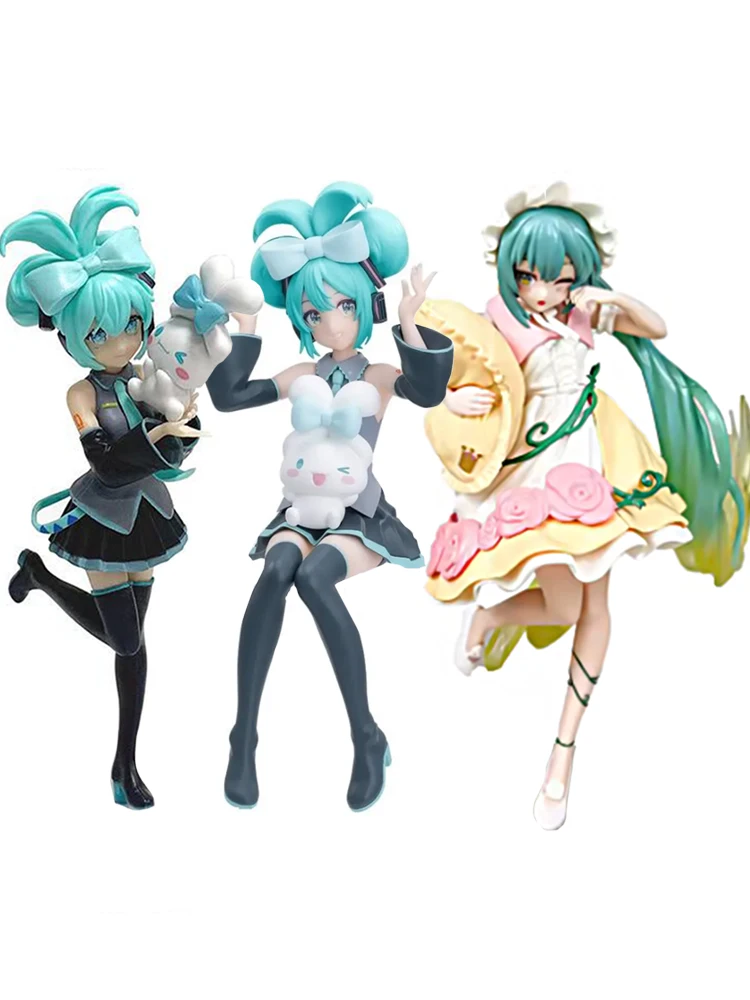 Figurine de dessin animé Hatsune Miku X cannelle, miroir féerique, la belle au bois dormant, ornements de voiture, modèle en PVC, jouet, cadeaux d'anniversaire, en Stock