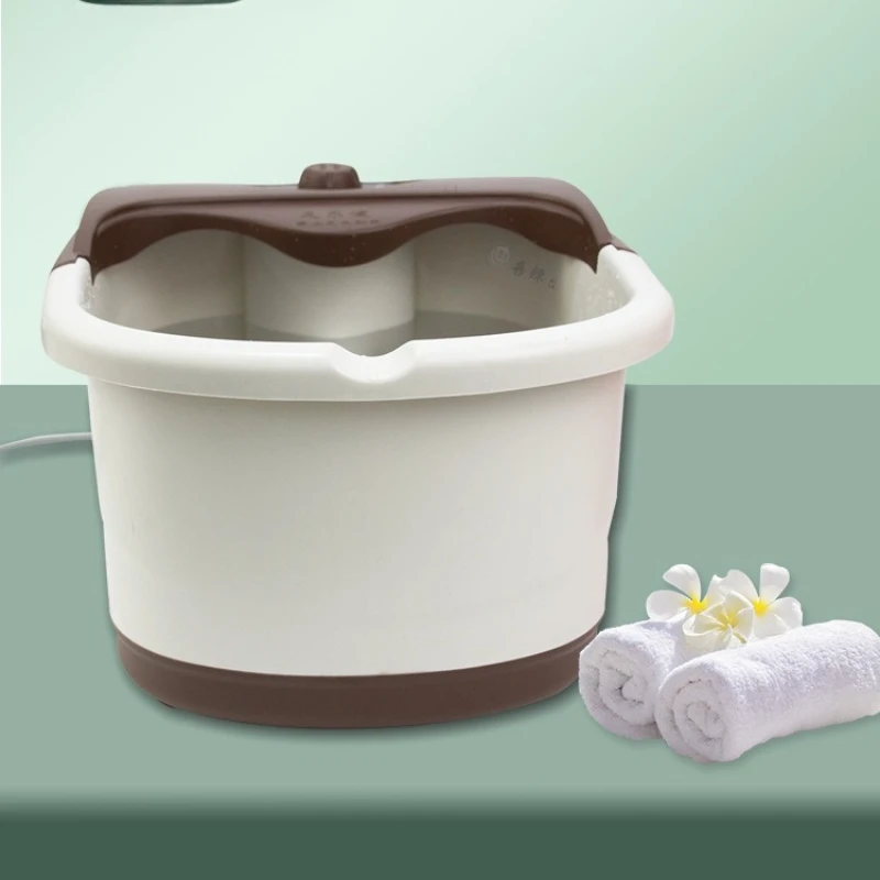 

Электрическая спа-ванна для ног с подогревом и массажными роликами, складная ванна для замачивания, терапия красным светом, постоянный контроль температуры