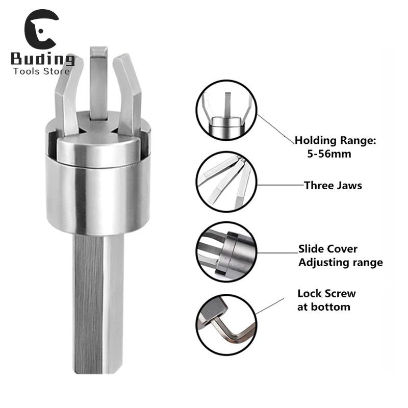 Three Claws Back Puller16/20/25/32mm Automatic Square Round Bar 3 Jaws CNC Lathes Back-Pull Extractor For Lathe Drawing Tool