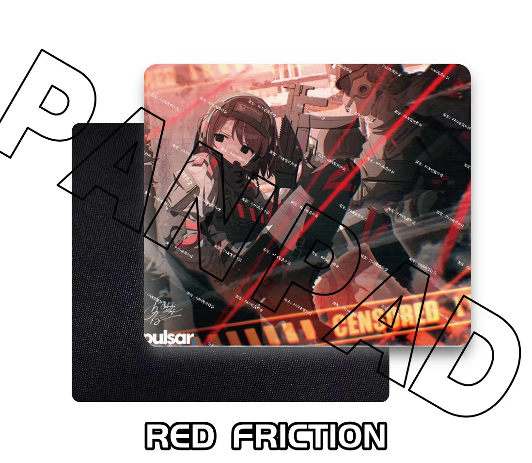 PAN Esports RED FRICTION Glass Gaming Mousepad  FPS Both Control And smooth Mouse Pad For VALORANT TTK CSGO PC Accessories Gifts